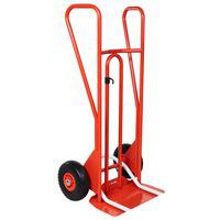 Carretilla acero - Ruedas a prueba de pinchazos - Pala fija y replegable – Capacidad 250 kg