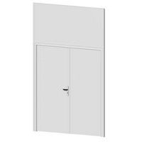 Puerta batiente para cerramiento de taller de melamina - Panel macizo - Altura 3,03 m