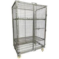 Roll-contenedor de seguridad 2 estantes - Capacidad 600 kg - Manutan Expert