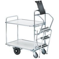 Carro para preparación de pedidos con bandejero - 2 plataformas - Capacidad 300 kg