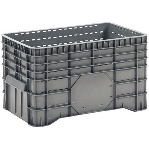 Caja-palé apilable - Paredes caladas - Con patas - Manutan Expert Caja-palé apilable - Paredes caladas - Con patas - Manutan Expert